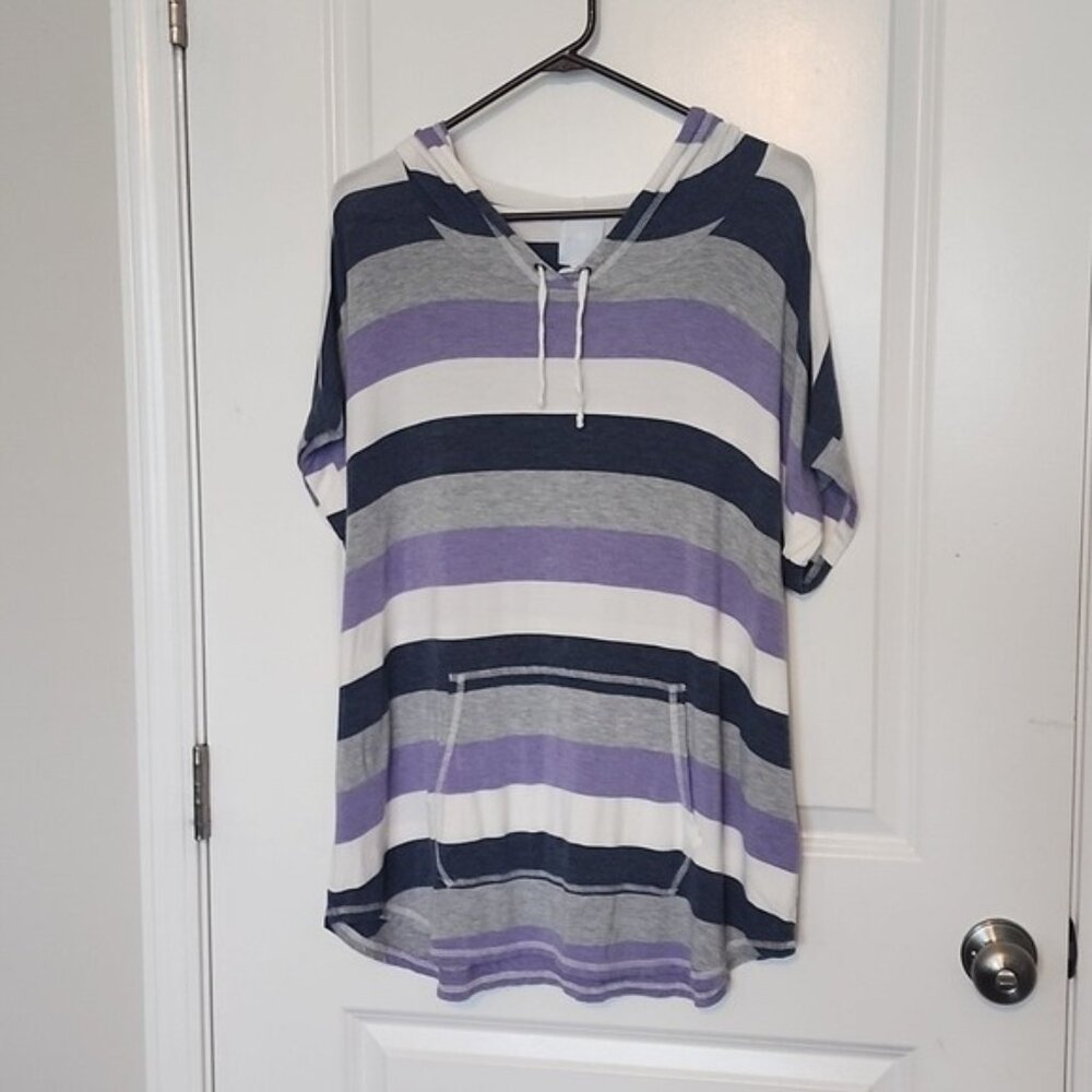 Sunday Dress Barn hoodie short sleeve size 1X NWOT
